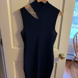 Navy Knit Below the knee ..  Bailey / 44 .. Size M